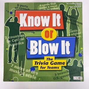 Know It or Blow It team trivia game, Ages 10+, 100% complete, 2009 version Patch